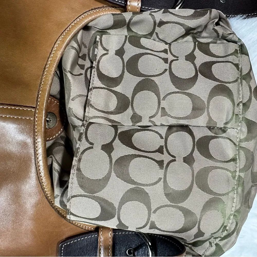 Coach vtg Brown Leather Shoulder Bag - Picture 8 of 9